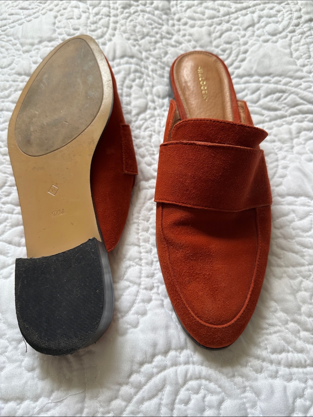 Halogen Rust Suede Slip-On Mules - Picture 2 of 4